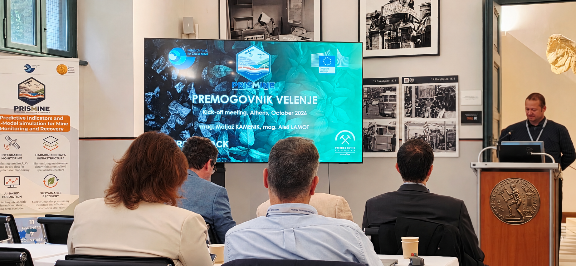 Premogovnik Velenje na uvodnem srečanju evropskega projekta PRISMINE v Atenah